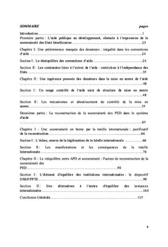 Réflexion sur la souveraineté des pays en voie de développement