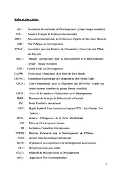 Réflexion sur la souveraineté des pays en voie de développement