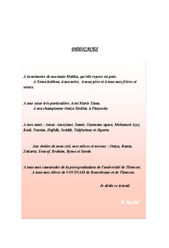 Caractérisation de quelques variétés d'olivier Algériennes (TiziOuzou)