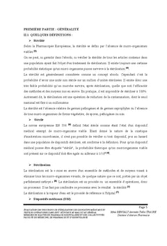 Évaluation des processus de stérilisation des dispositifs médicaux et textiles opératoires