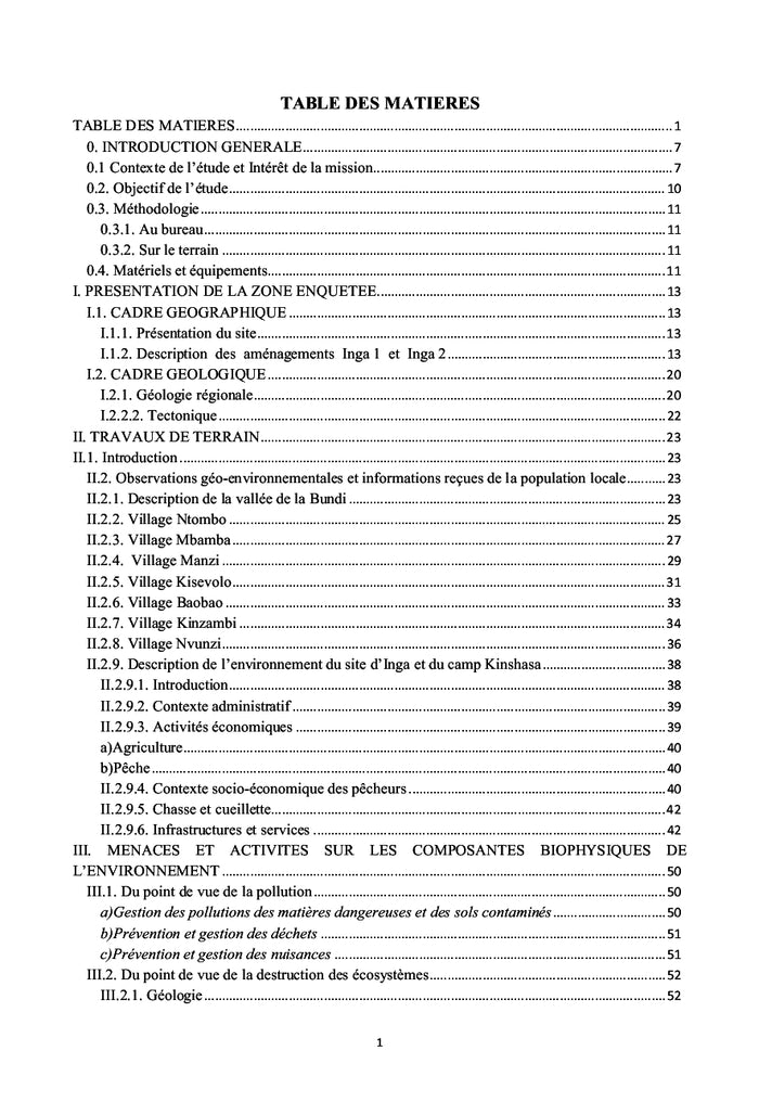 Le Barrage Hydroélectrique Grand Inga et son Impact Socio-Environnemental