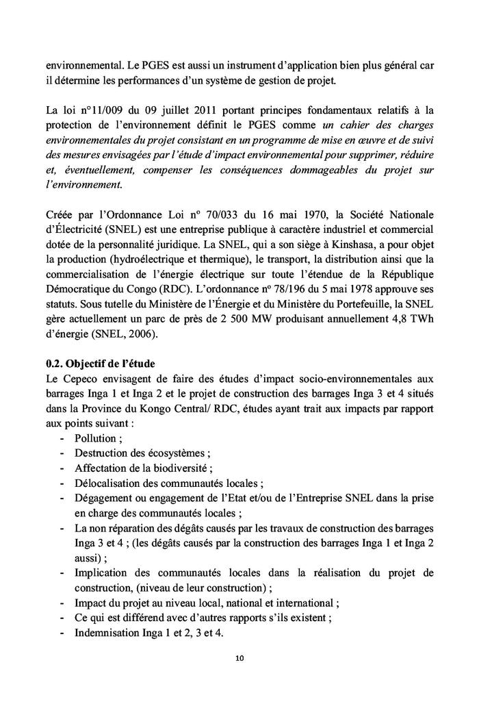 Le Barrage Hydroélectrique Grand Inga et son Impact Socio-Environnemental