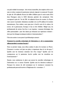 Comment les NTIC influencent-elles le tourisme français ?