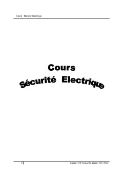 Sécurité électrique