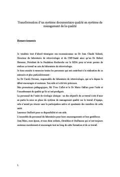Transformation d'un système documentaire en système de management