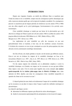 Etude du climat et de sa variabilité