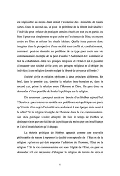 Etat et religion chez Thomas Hobbes