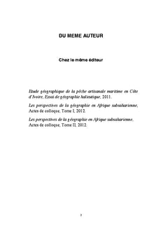 Espaces et tensions en Afrique subsaharienne