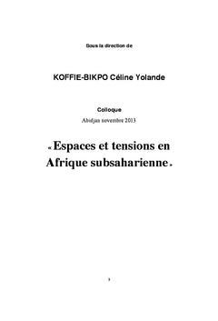 Espaces et tensions en Afrique subsaharienne
