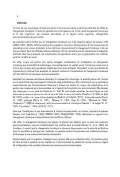 Enjeux du changement climatique au Burkina Faso