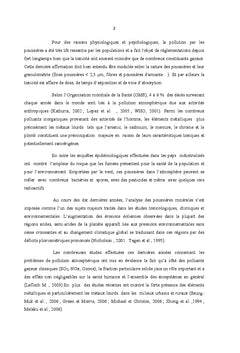 Monitoring de l'exposition aux éléments métalliques