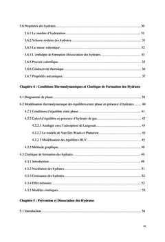 Etude de la formation des hydrates et leur inhibition à HMD