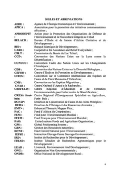 Dynamique des ressources naturelles et cogestion dans le Parc de Manda