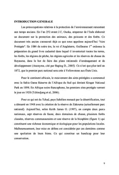 Dynamique des ressources naturelles et cogestion dans le Parc de Manda