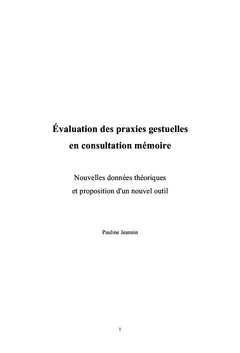 Évaluation des praxies gestuelles