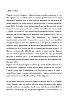 Évaluation des praxies gestuelles