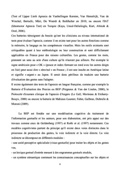 Évaluation des praxies gestuelles