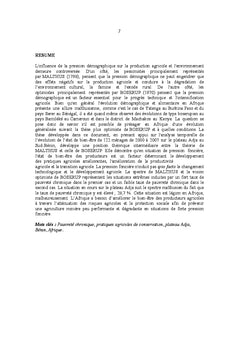 Pauvreté chronique et évolution agricole en milieu rural africain