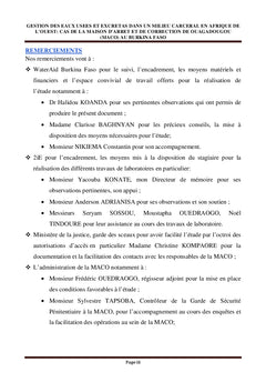 Gestion des eaux usees et excretas en milieu carceral en Afrique