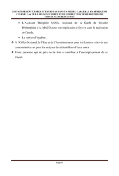 Gestion des eaux usees et excretas en milieu carceral en Afrique