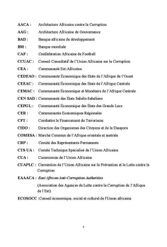 L'Union africaine et la lutte contre la corruption