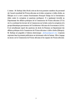 L'Union africaine et la lutte contre la corruption