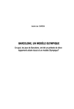 Barcelone, un modèle Olympique