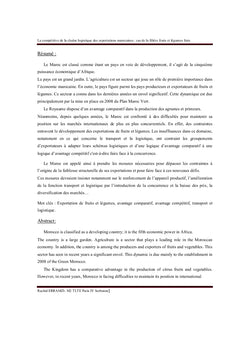 La compétitivité de la chaîne des exportations marocaines