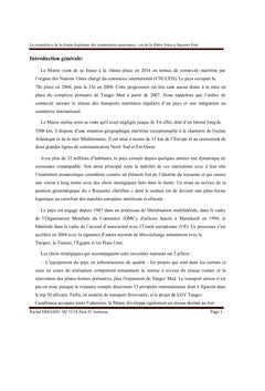 La compétitivité de la chaîne des exportations marocaines