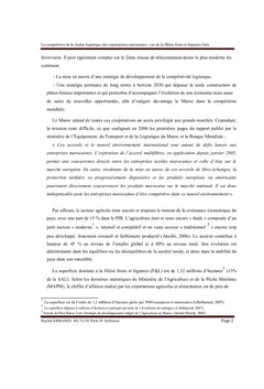 La compétitivité de la chaîne des exportations marocaines