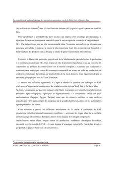 La compétitivité de la chaîne des exportations marocaines
