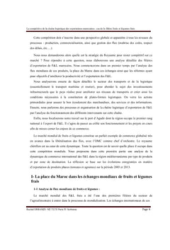 La compétitivité de la chaîne des exportations marocaines