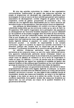 La question forestière au Maroc et enjeux de gouvernance territoriale