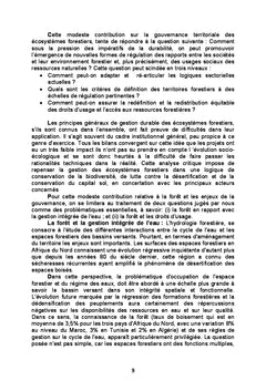 La question forestière au Maroc et enjeux de gouvernance territoriale