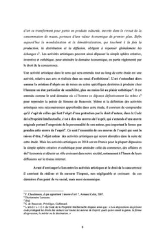 Activités Artistiques et Concurrence