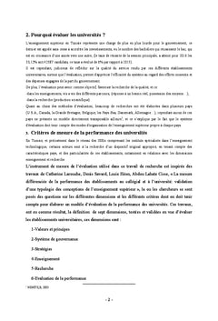 Enseignement, stage et evaluation A l'universite