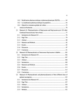 Etudes pharmacocinetiques exploratoires des anesthesiques locaux