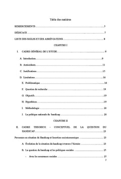 Handicap et Insertion Socioeconomique
