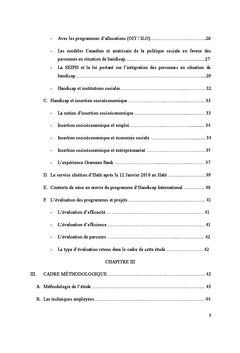 Handicap et Insertion Socioeconomique
