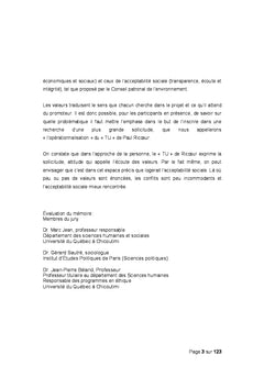 Entre le développement durable et l'acceptabilité sociale