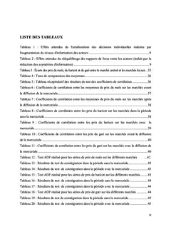 Service d'information et intégration spatiale des marchés agricoles
