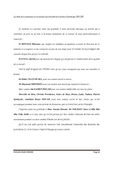 Effets de la scolarisation sur fecondite de la femme en RCA 2000-2010