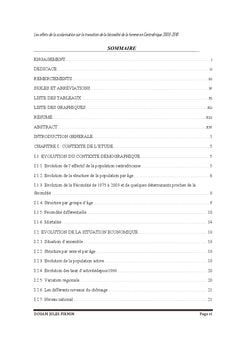 Effets de la scolarisation sur fecondite de la femme en RCA 2000-2010