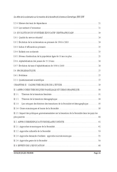 Effets de la scolarisation sur fecondite de la femme en RCA 2000-2010