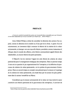 Creation et partage de la valeur partenariale