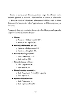 Creation et partage de la valeur partenariale