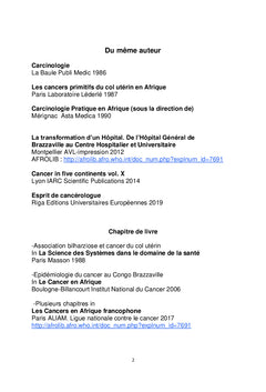 Particularités africaines de la cancérologie