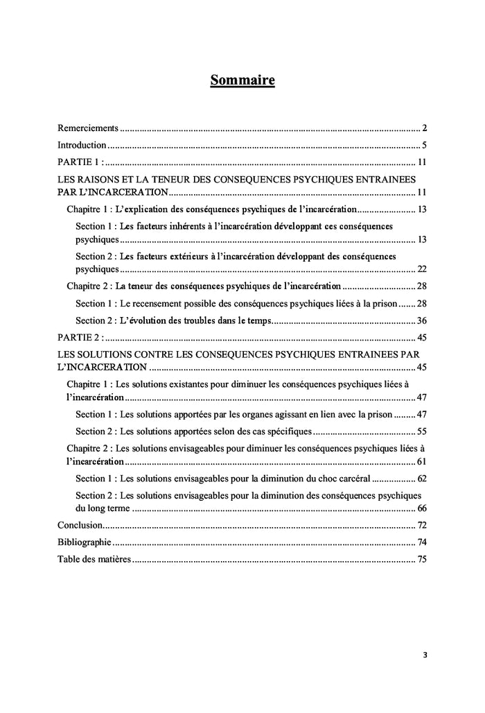 Les conséquences psychiques de l'incarcération