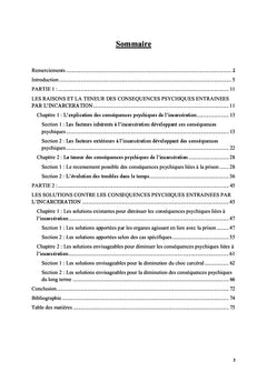 Les conséquences psychiques de l'incarcération