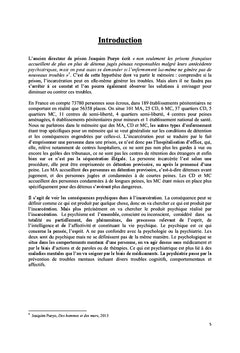 Les conséquences psychiques de l'incarcération
